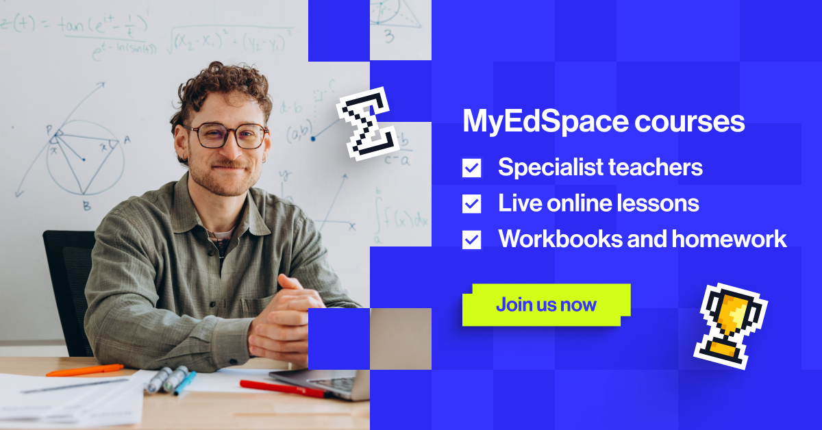 MyEdSpace courses - Specialist teachers, Live online lessons, Workbooks and homework. Join us now.